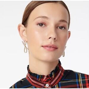 NWT J.Crew Pearl Bow Earrings‎